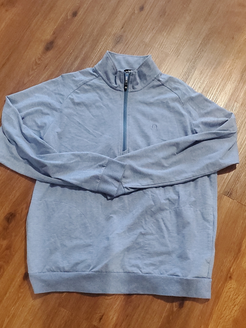 Travis Mathew Light Blue Half-Zip Pullover